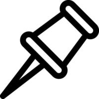 A black and white pin icon on a white background vector