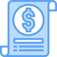 A dollar sign icon on a scroll vector