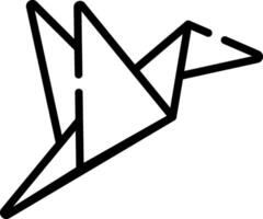 A black and white drawing of a bird with a black outline vector