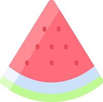A slice of watermelon on a white background vector