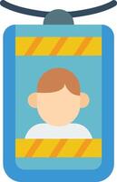 A person in a cable car with a blue background vector