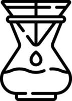 A black and white drawing of a coffee maker vector