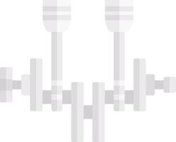 Two dumbbells on a white background vector
