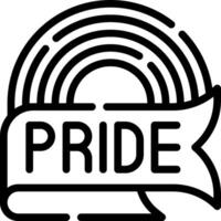 Pride logo with a rainbow ribbon vector