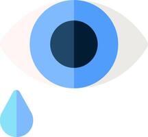 An eye with a drop of water and a tear vector