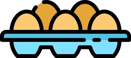 Eggs in a basket icon vector