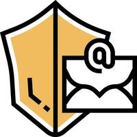Email shield icon vector