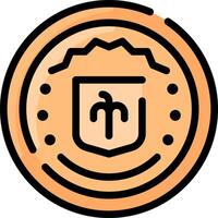 A coin with a shield on it vector