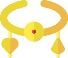 A yellow bracelet with two hearts and a heart vector