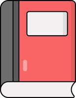 A red book with a white border vector