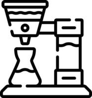 A coffee maker with a beaker on top vector