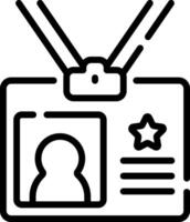 An id badge with a star on it vector