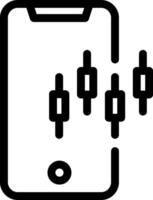 A black and white image of a phone with a barcode vector
