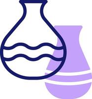 A flask and a bottle with water in it vector