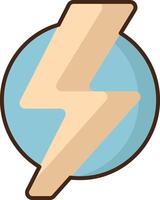 A lightning bolt icon on a white background vector