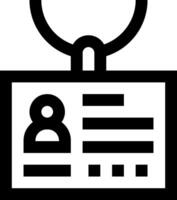 A black and white icon of a key chain with a number 8 vector