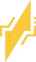 A yellow arrow with a white background vector