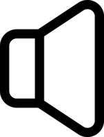 A black and white icon of a speaker vector