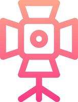 A pink and white logo with a camera on it vector