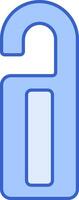 A blue lock icon with a white background vector