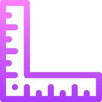 A ruler icon with a purple and white background vector