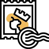 A stamp with a crown on it and a stamp with a stamp vector
