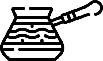 A black and white image of a coffee pot vector