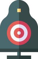 A target with a red and white target on it vector