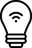 A light bulb with wifi symbol on it vector
