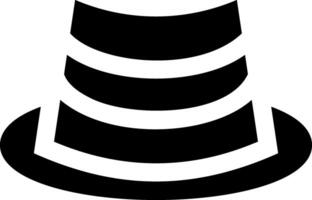 A black and white image of a cone vector