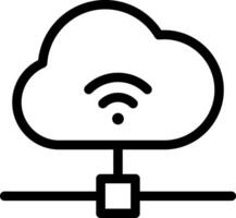 A cloud with wifi icon on it vector