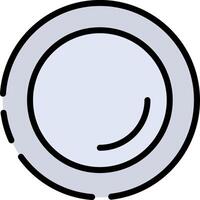 un redondo plato con un circulo en el medio vector