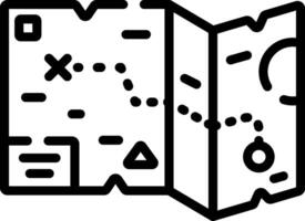 A black and white illustration of a map vector