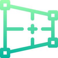 A green and blue icon with a square shape vector
