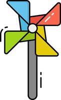 A colorful pinwheel on a white background vector