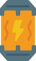 A battery icon with a lightning bolt vector