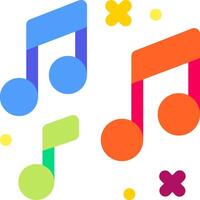 Music notes with colorful music notes vector