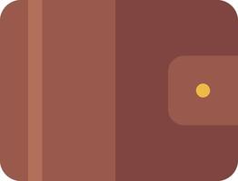 A brown wallet with a yellow button vector