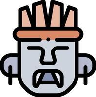 A cartoon head with a crown on it vector