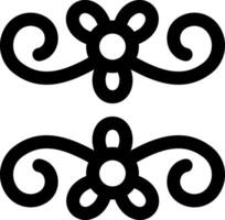 Two black and white swirl designs on a white background vector
