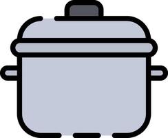 A pot with a lid on a white background vector