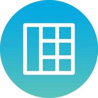 A blue circle with a square on it vector