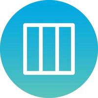 A blue circle with a square icon vector