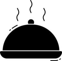 A black and white image of a cloche with a hot plate vector