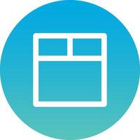 A blue circle with a white square on it vector
