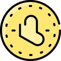 A yellow coin with a hand on it vector