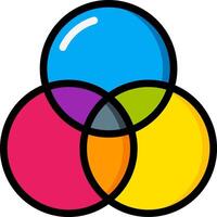 A colorful circle with four different colors vector