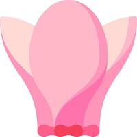 A pink flower with a large heart on it vector