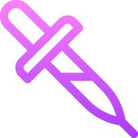 A purple and pink syringe icon vector