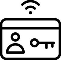 A black and white icon of a key and a wifi symbol vector
